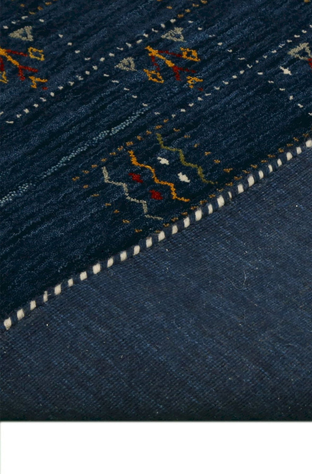 Blue Tribal Design Hand Loomed Wool Area Rug - The Rug Decor