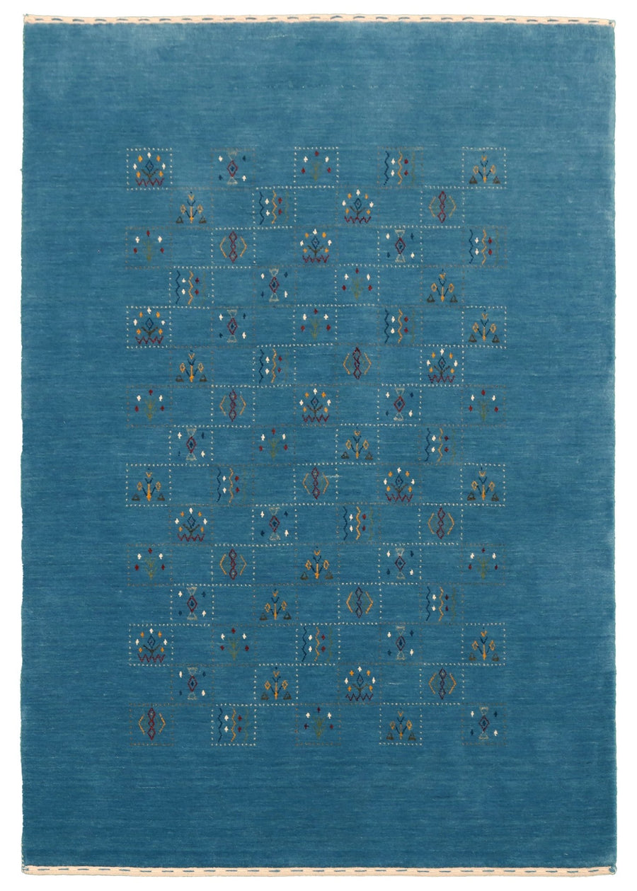Blue Tribal Design Hand Loomed Wool Area Rug - The Rug Decor