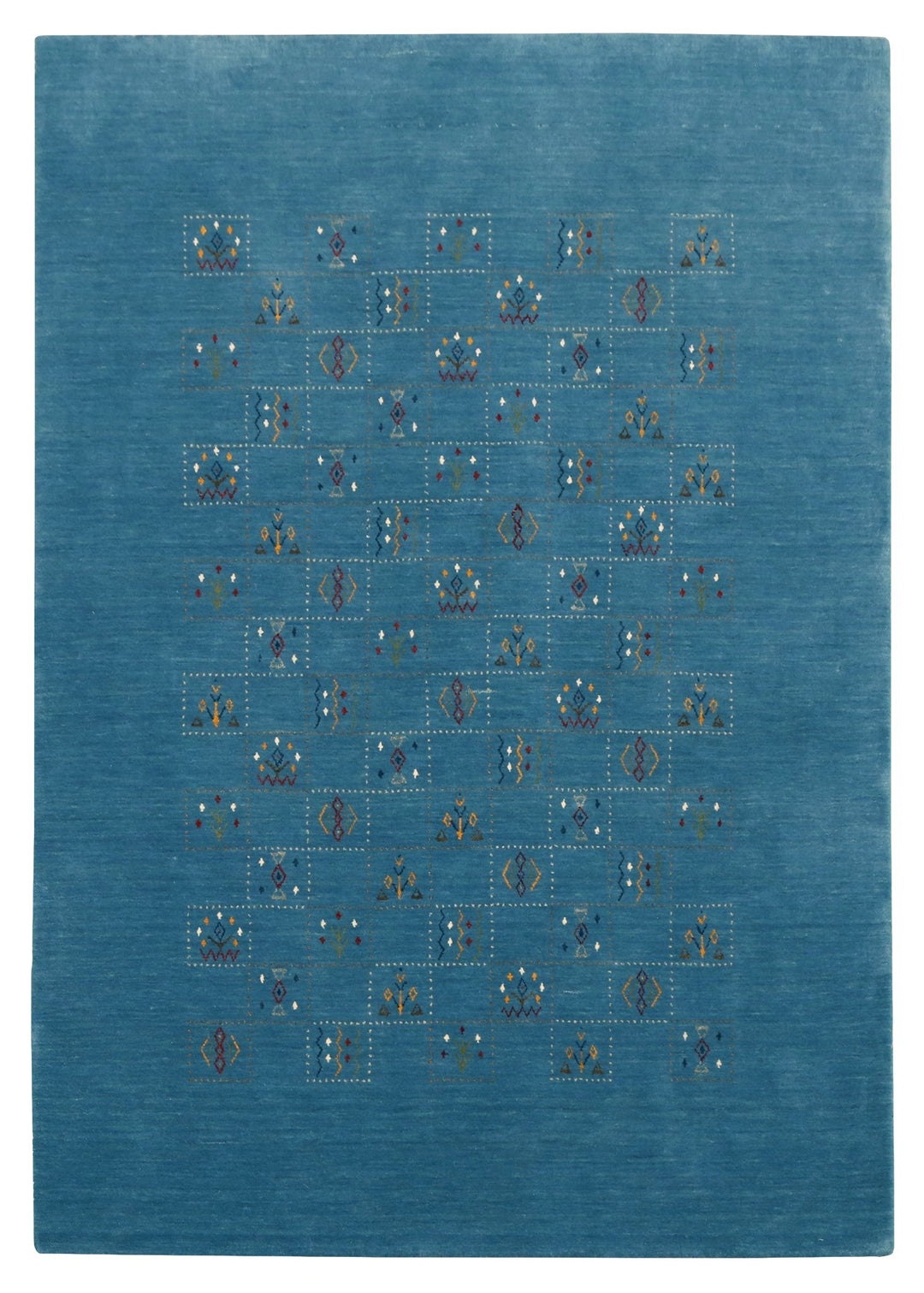 Blue Tribal Design Hand Loomed Wool Area Rug - The Rug Decor