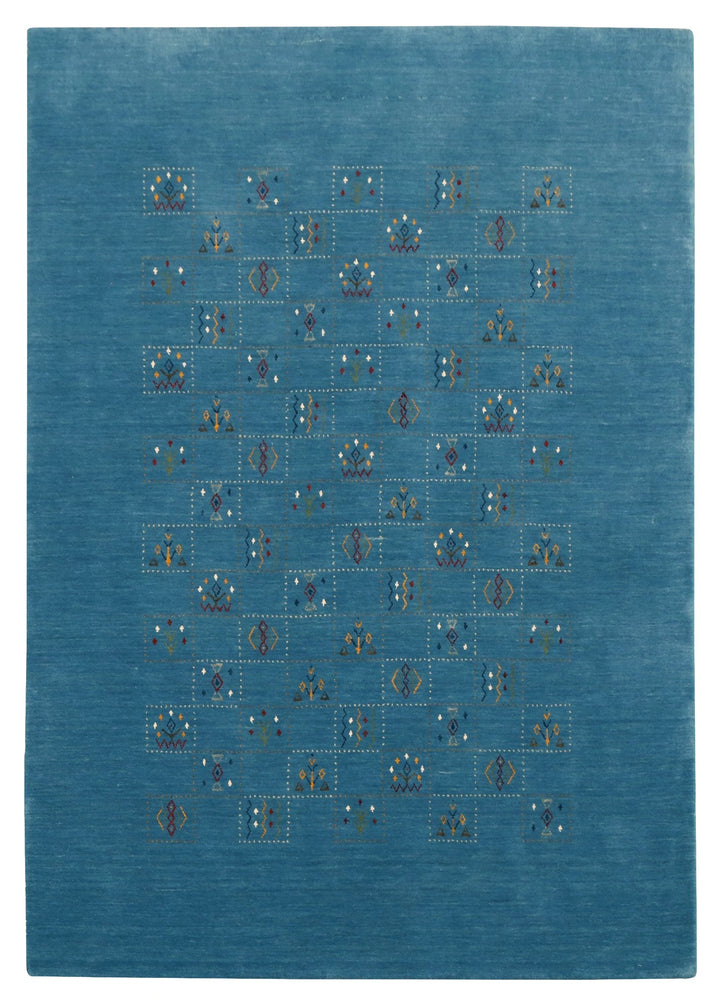 Blue Tribal Design Hand Loomed Wool Area Rug - The Rug Decor