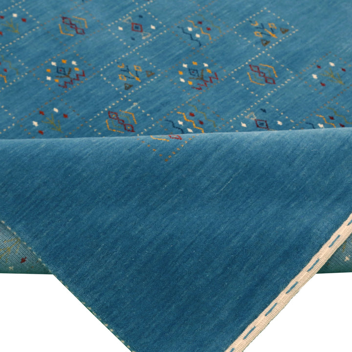 Blue Tribal Design Hand Loomed Wool Area Rug - The Rug Decor