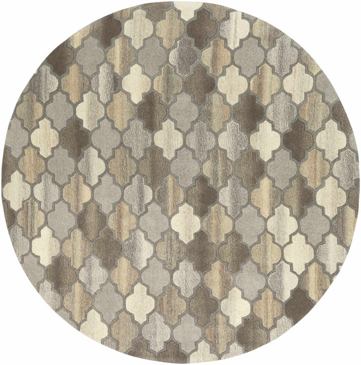 Bluffdale Modern Style Gray And Beige Hand Tufted Wool Area Rug - The Rug Decor