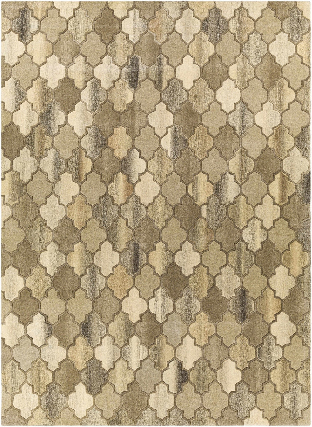 Bluffdale Modern Style Gray And Beige Hand Tufted Wool Area Rug - The Rug Decor