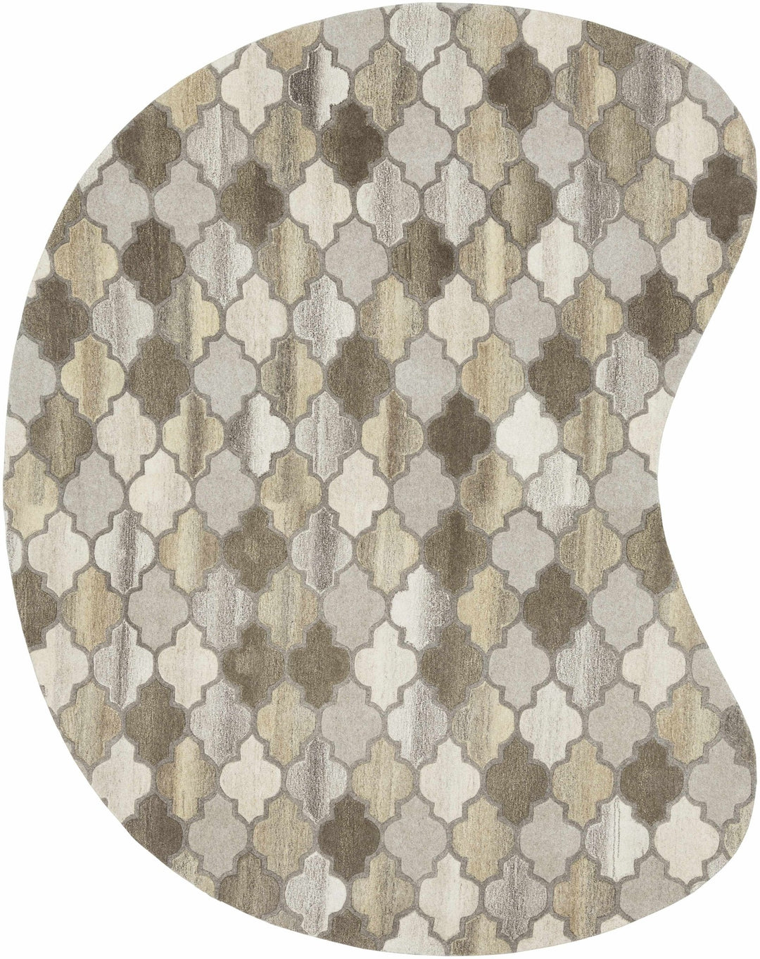 Bluffdale Modern Style Gray And Beige Hand Tufted Wool Area Rug - The Rug Decor