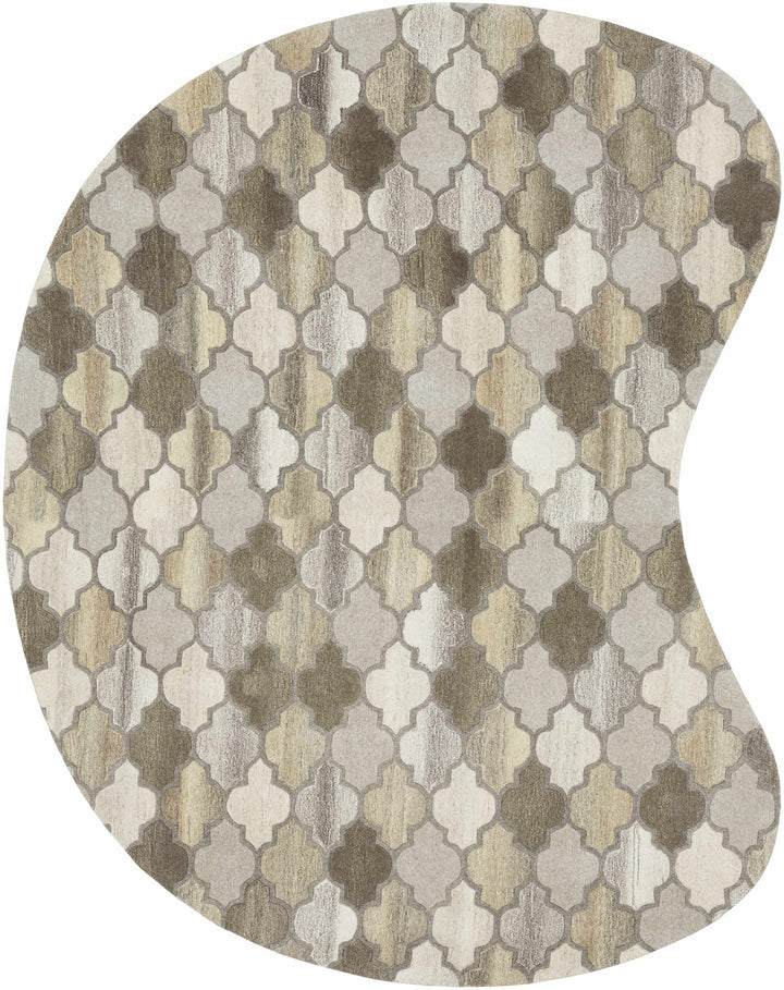 Bluffdale Modern Style Gray And Beige Hand Tufted Wool Area Rug - The Rug Decor