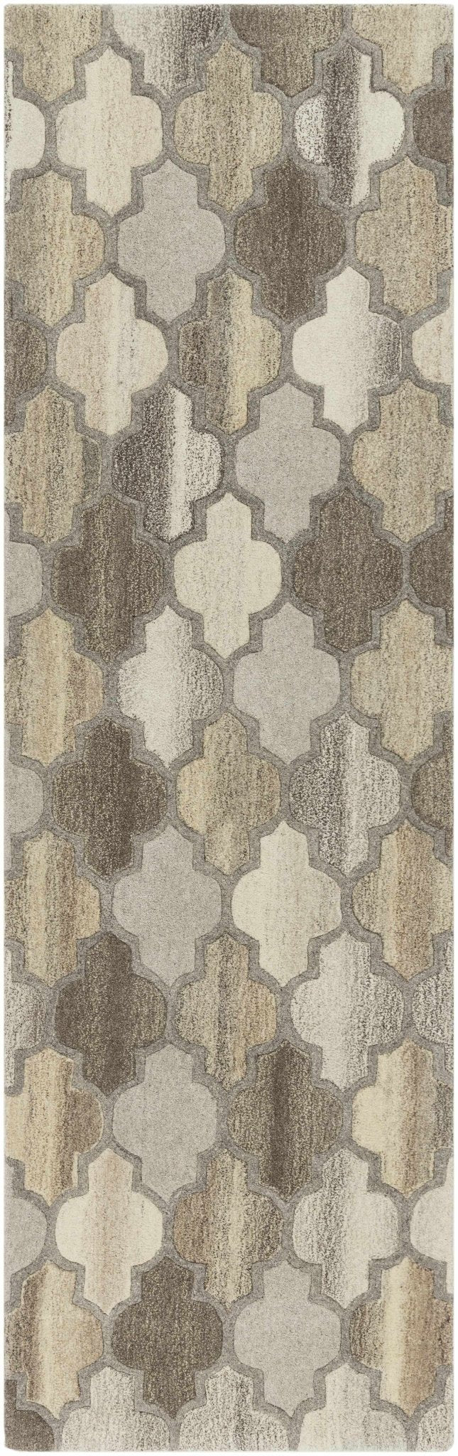 Bluffdale Modern Style Gray And Beige Hand Tufted Wool Area Rug - The Rug Decor