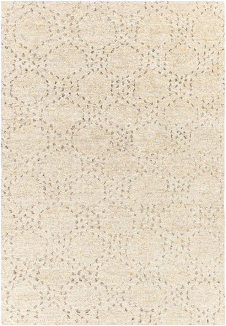 Banksia Beige Modern Style Hand Knotted Wool Area Rug