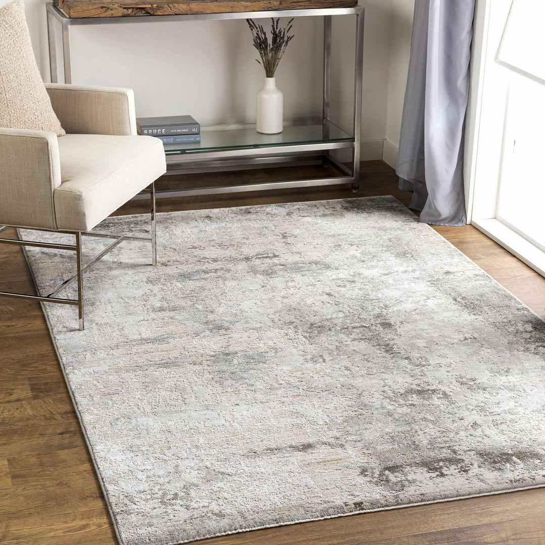 Bennet Modern Abstract Design Gray Area Rug