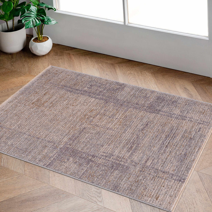 Bobby Thick Luxe Modern Abstract Beige & Gray Rug - The Rug Decor