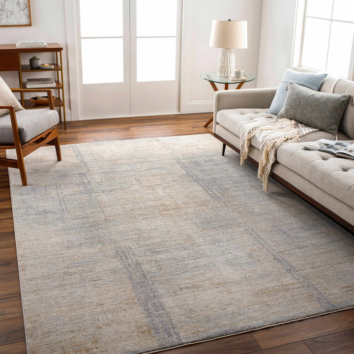 Bobby Thick Luxe Modern Abstract Beige & Gray Rug - The Rug Decor