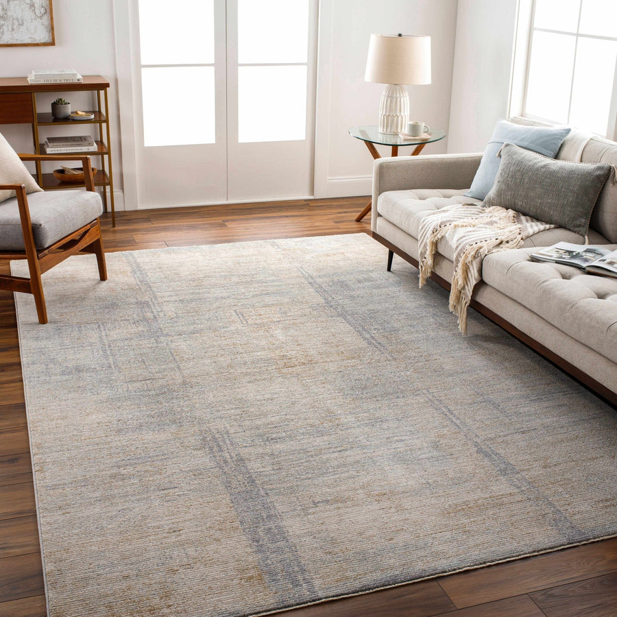 Bobby Thick Luxe Modern Abstract Beige & Gray Rug - The Rug Decor