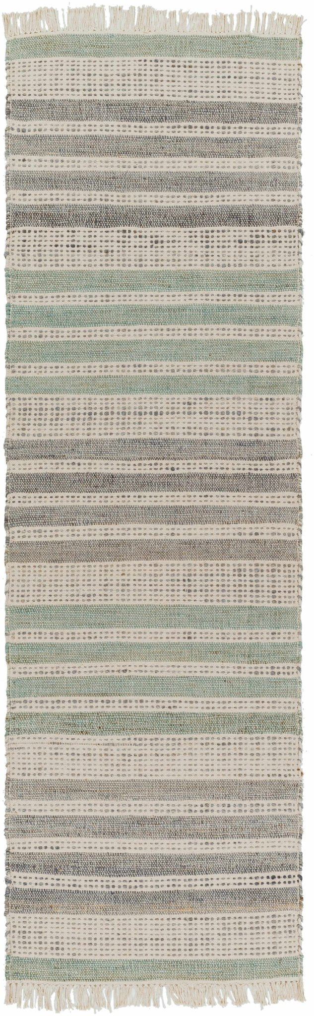 Bocana Modern Stripe Pattern Peach Hand Woven Jute Rug - The Rug Decor