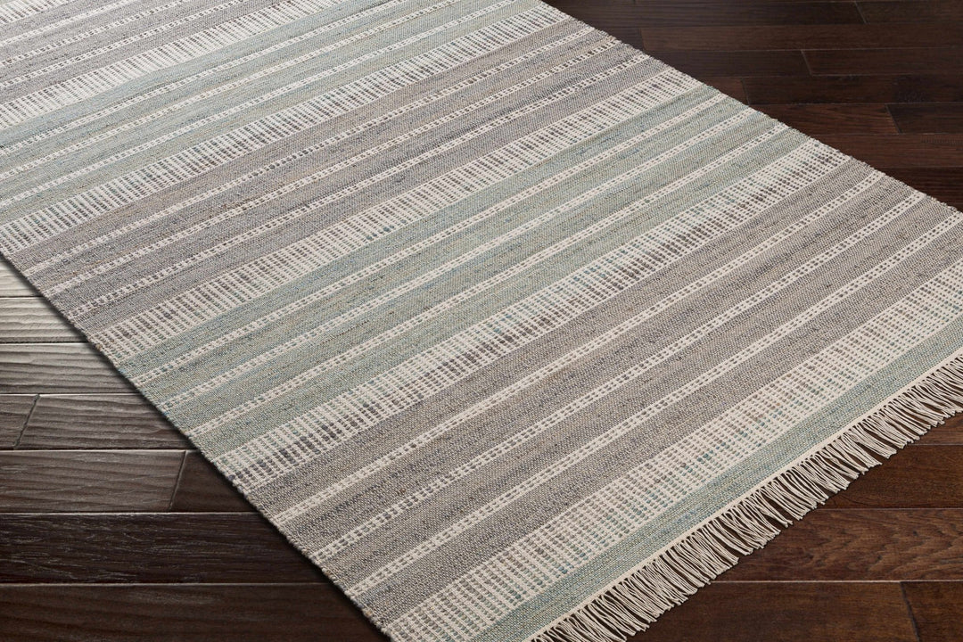 Bocana Modern Stripe Pattern Peach Hand Woven Jute Rug - The Rug Decor
