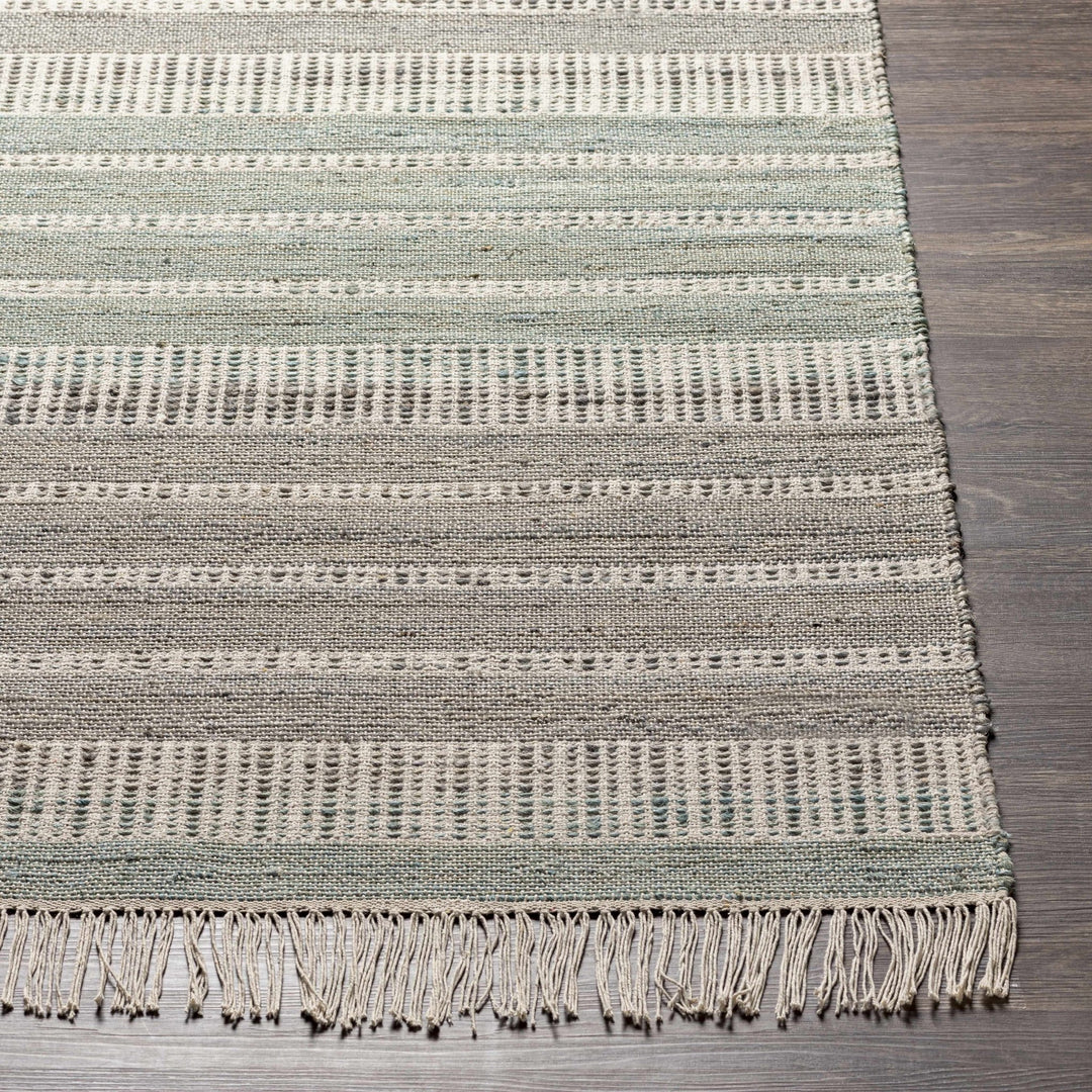 Bocana Modern Stripe Pattern Peach Hand Woven Jute Rug - The Rug Decor