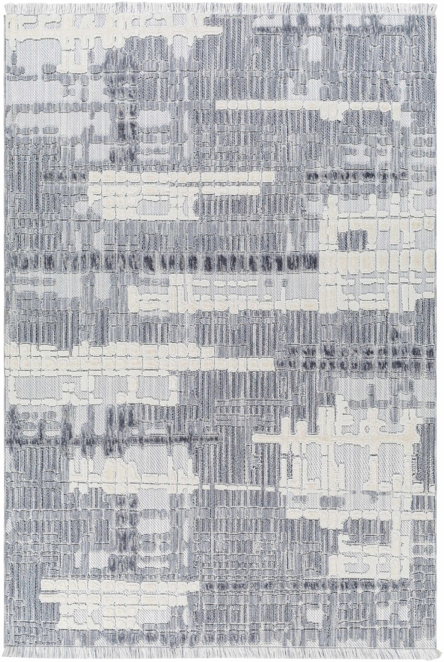 Bodhi Modern Abstract Design Gray & White Rug - The Rug Decor