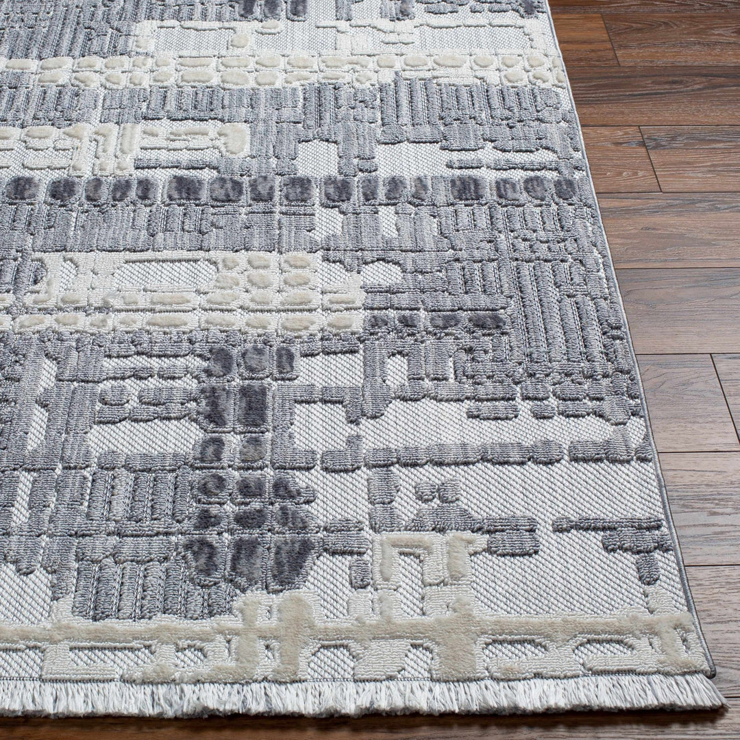 Bodhi Modern Abstract Design Gray & White Rug - The Rug Decor