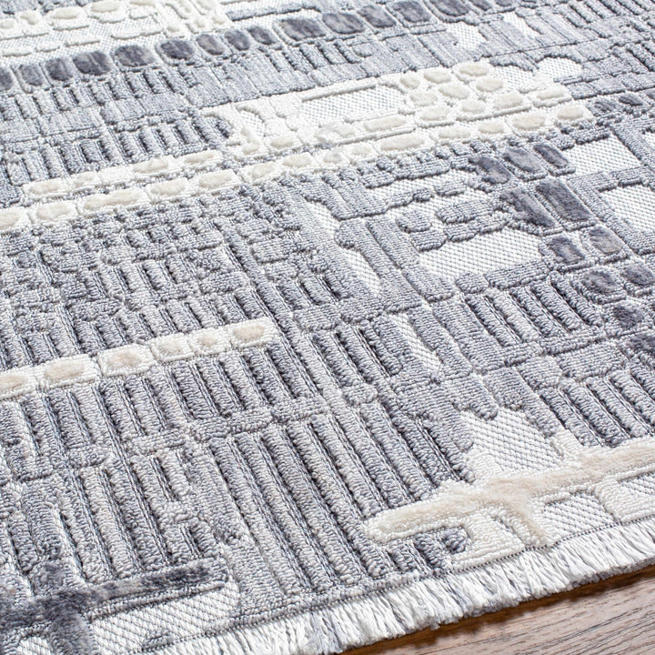 Bodhi Modern Abstract Design Gray & White Rug - The Rug Decor
