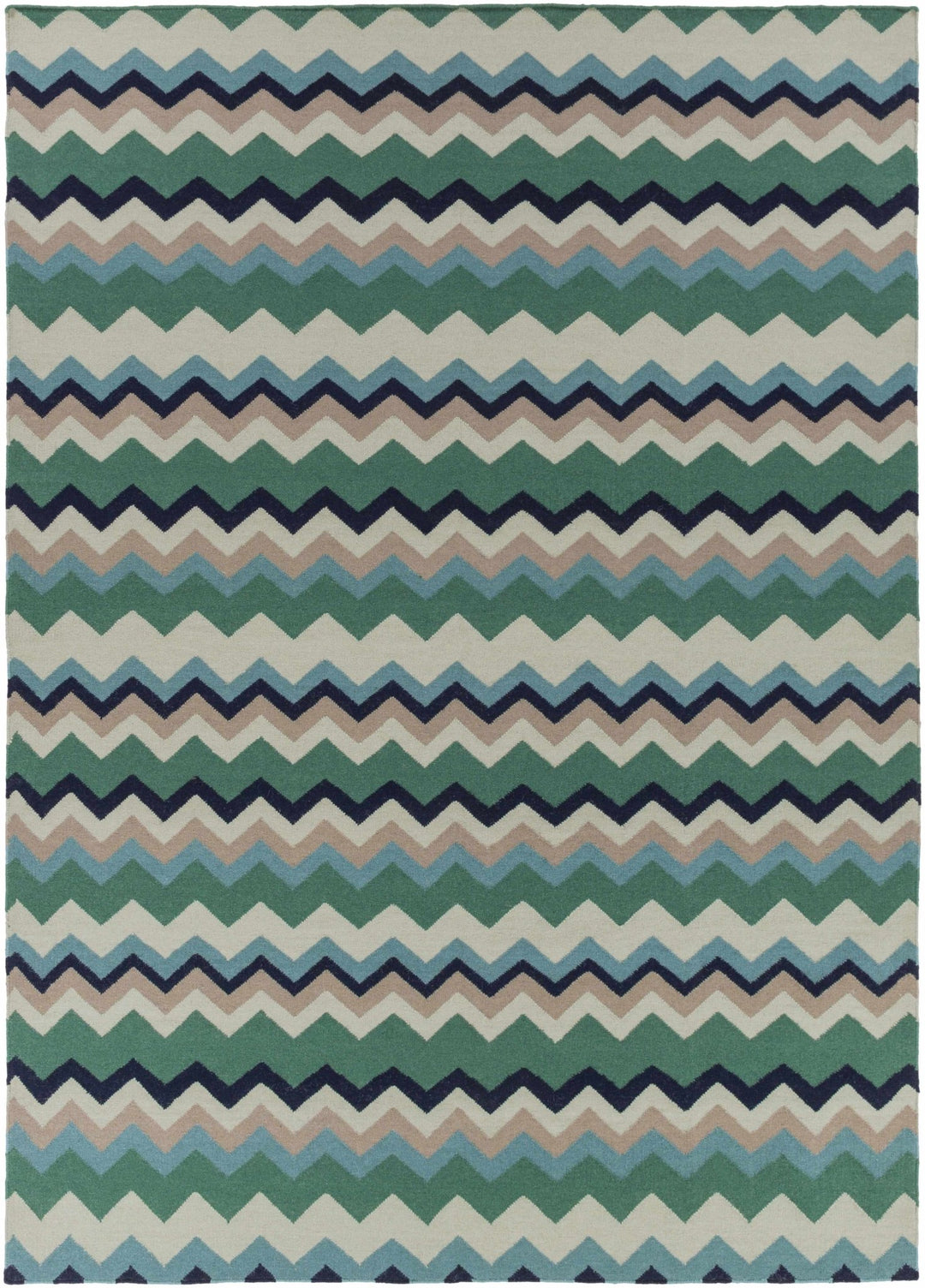Bogota Contemporary Geometrical Green And Blue Rug - The Rug Decor