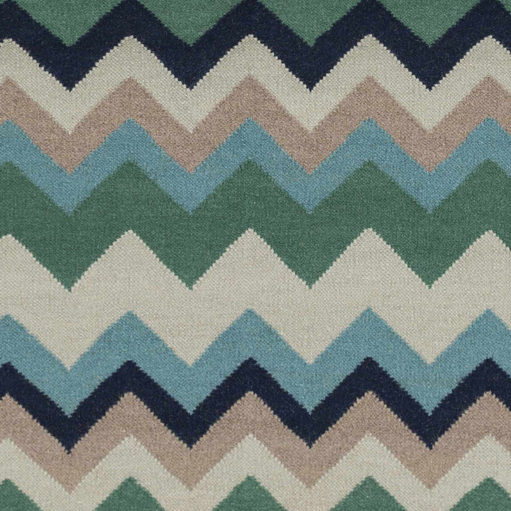 Bogota Contemporary Geometrical Green And Blue Rug - The Rug Decor