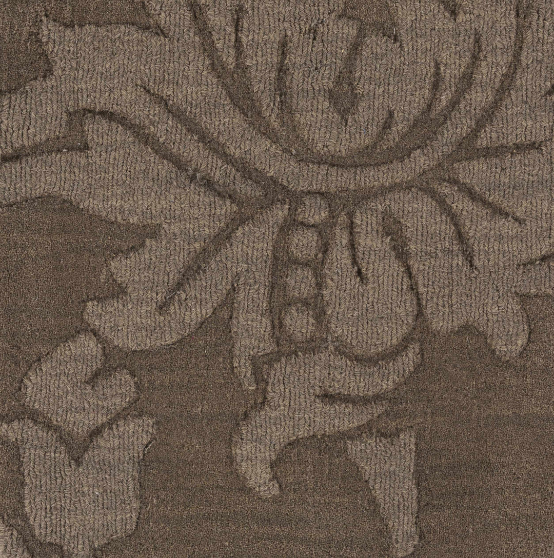 Bohannon Modern Floral Design Brown Hand Loomed Area Rug