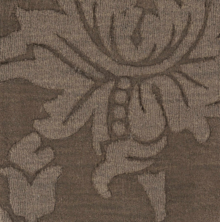 Bohannon Modern Floral Design Brown Hand Loomed Area Rug
