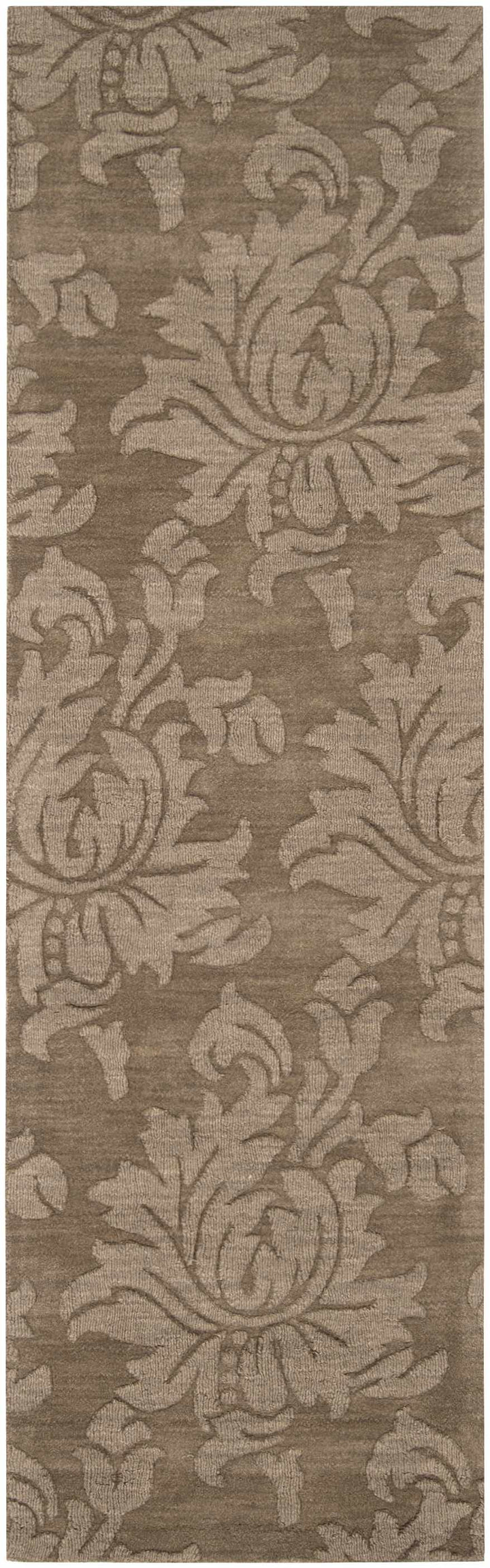Bohannon Modern Floral Design Brown Hand Loomed Area Rug