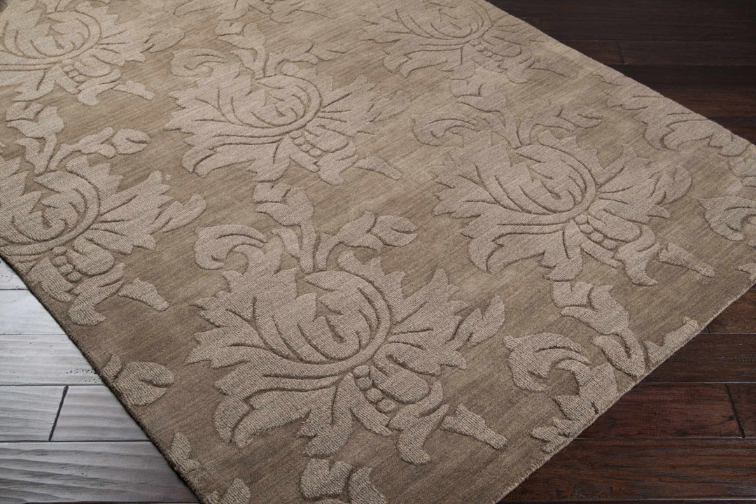 Bohannon Modern Floral Design Brown Hand Loomed Area Rug