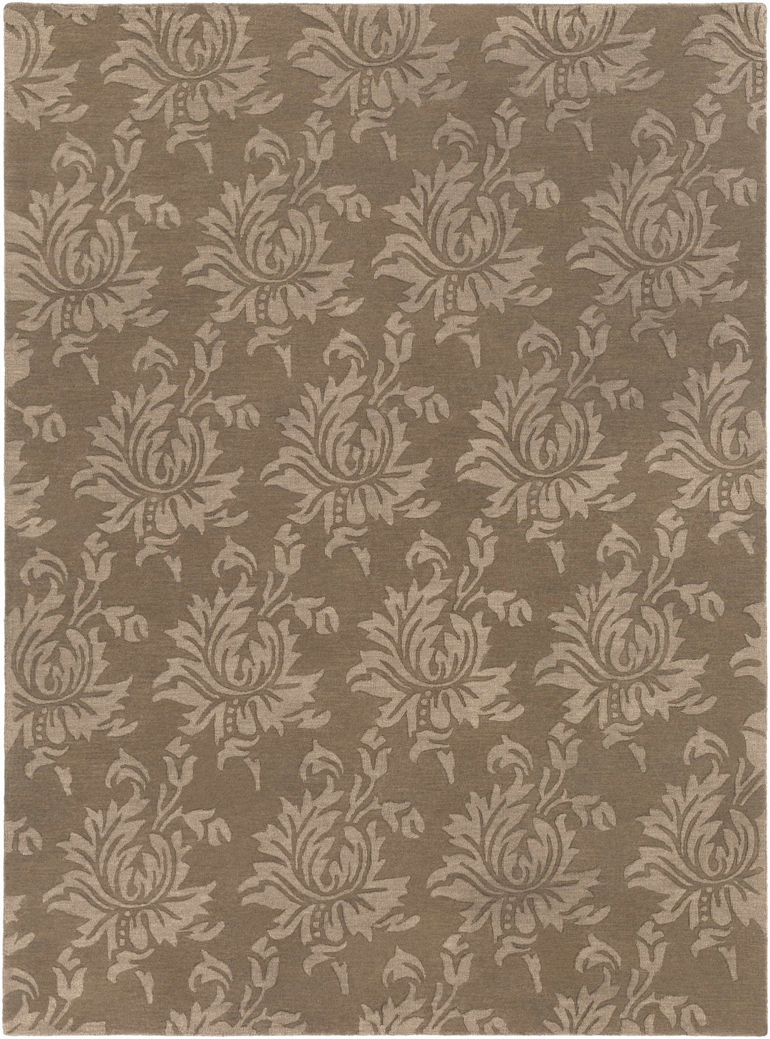 Bohannon Modern Floral Design Brown Hand Loomed Area Rug - The Rug Decor