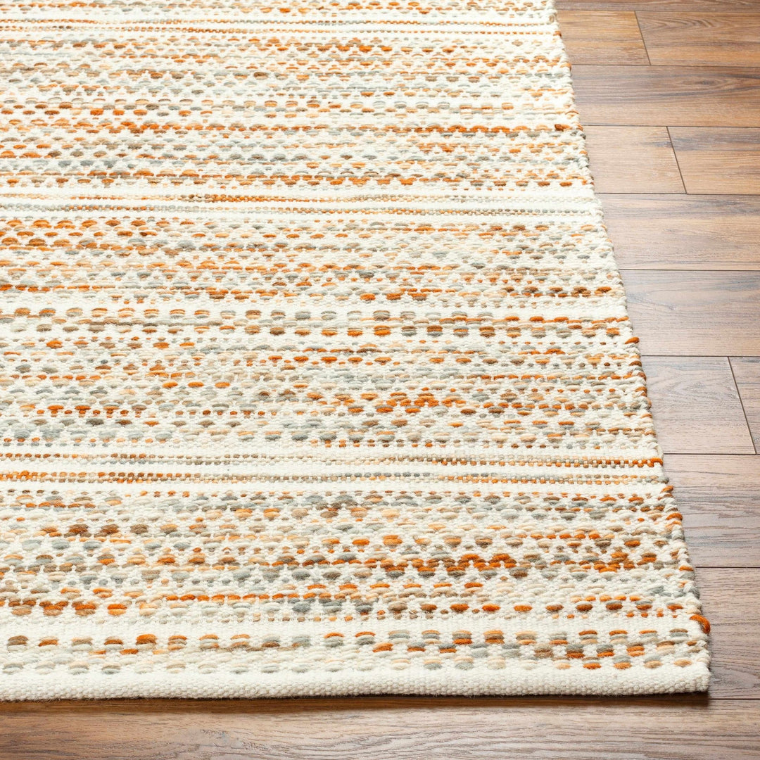 Bohemian Style Beige Hand Woven Wool Area Rug - The Rug Decor
