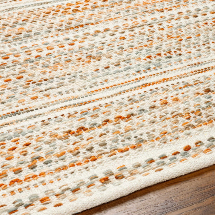 Bohemian Style Beige Hand Woven Wool Area Rug - The Rug Decor
