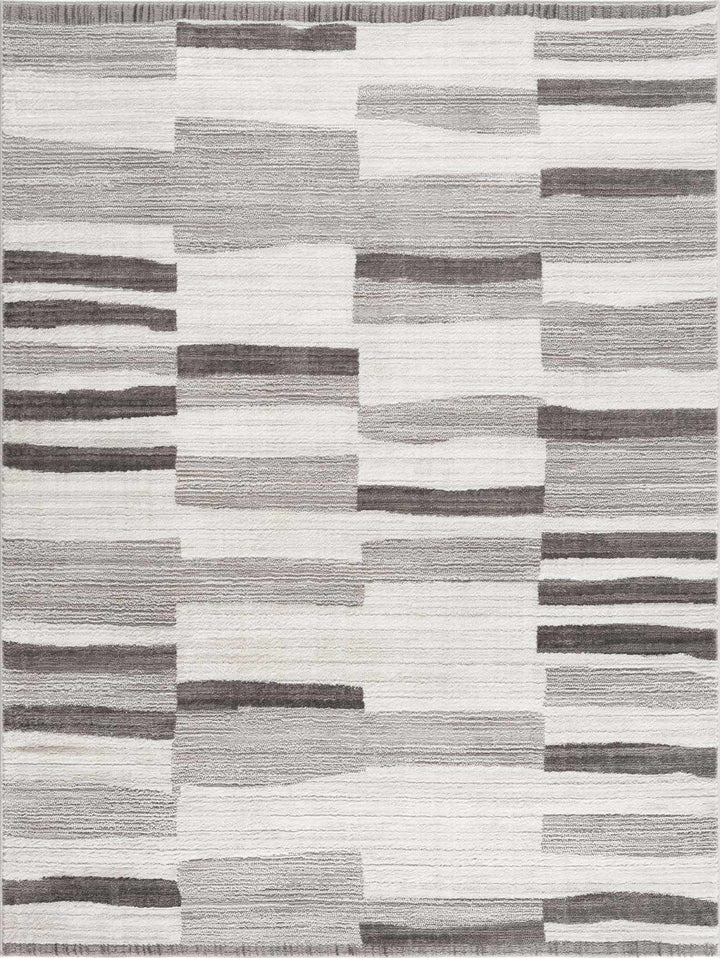 Bojana Modern Stripe Pattern Black Rug - The Rug Decor