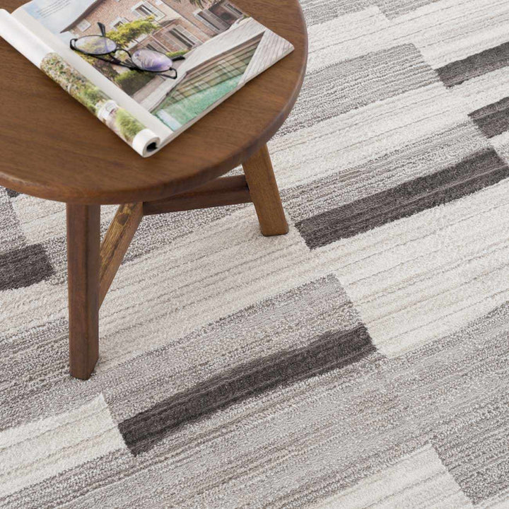 Bojana Modern Stripe Pattern Black Rug - The Rug Decor