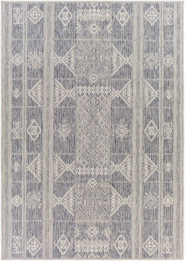 Bokod Contemporary Geometrical Gray Area Rug