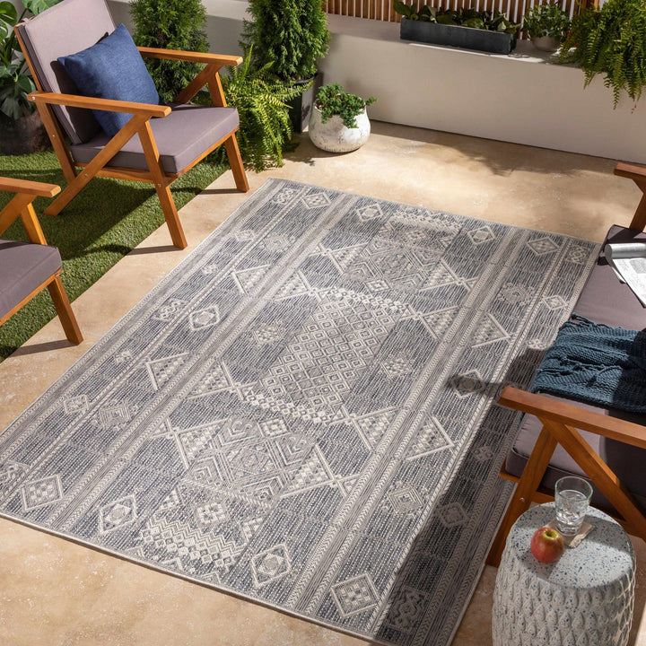 Bokod Contemporary Geometrical Gray Area Rug - The Rug Decor