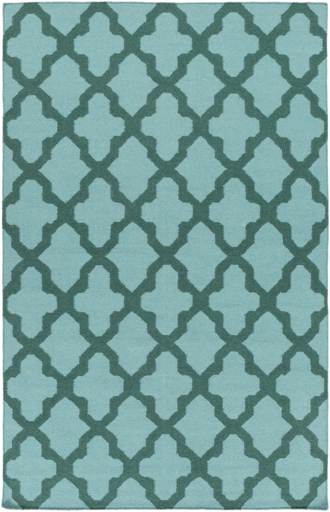 Boles Contemporary Geometrical Blue And Teal Rug
