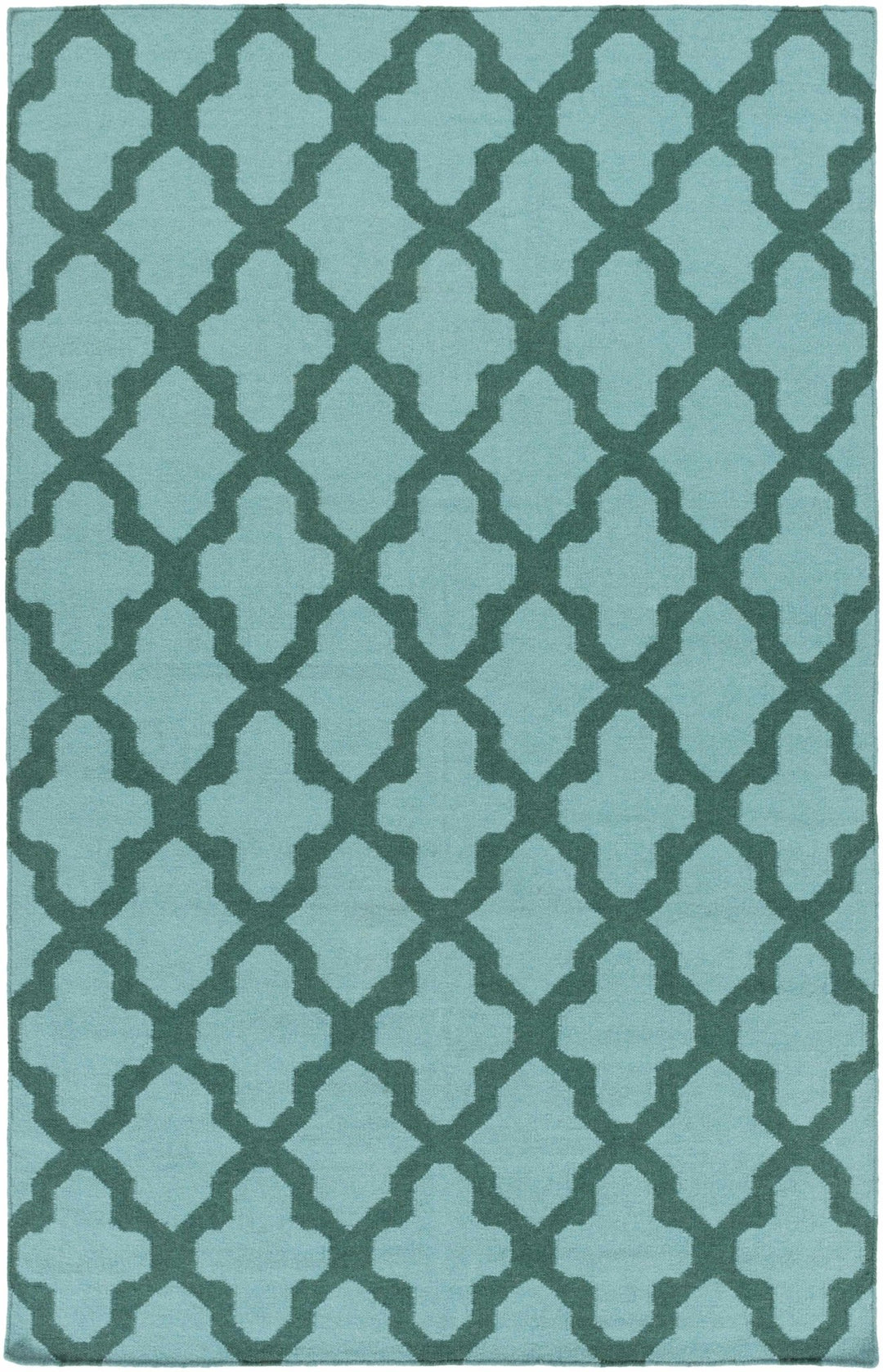 Boles Contemporary Geometrical Blue And Teal Rug - The Rug Decor