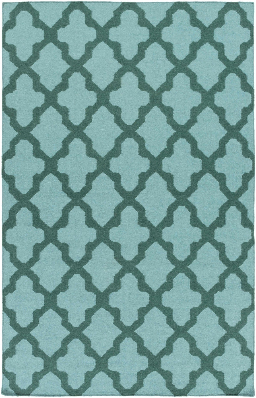 Boles Contemporary Geometrical Blue And Teal Rug - The Rug Decor