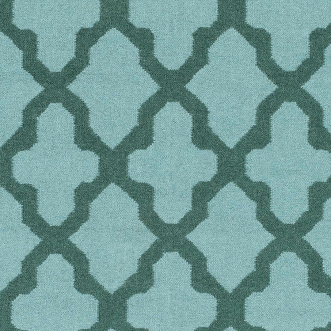 Boles Contemporary Geometrical Blue And Teal Rug - The Rug Decor