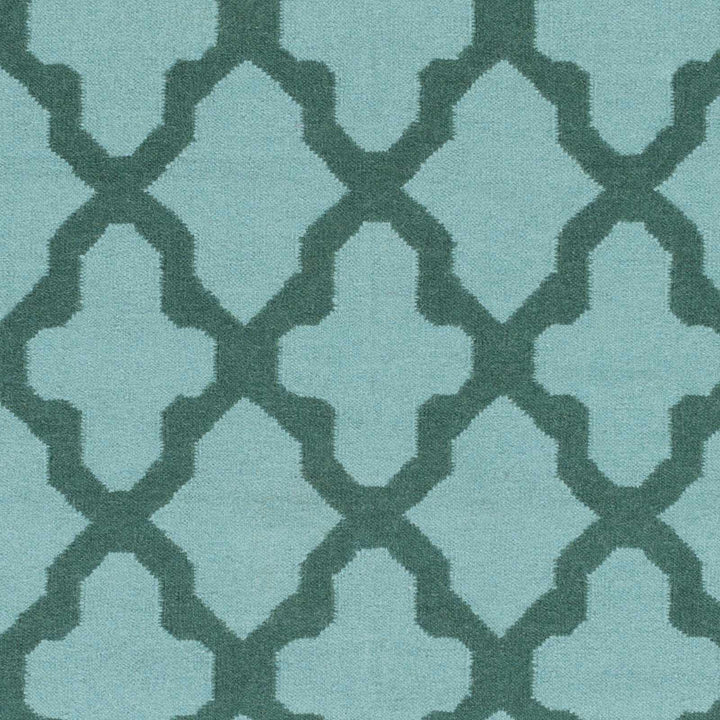 Boles Contemporary Geometrical Blue And Teal Rug