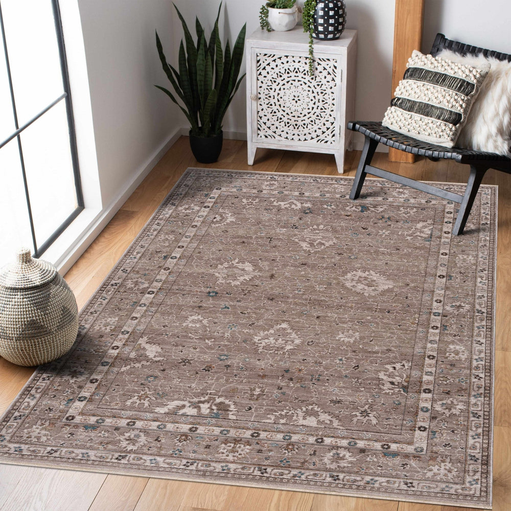 Bolitoc Traditional Design Charcoal & Ivory Rug - The Rug Decor