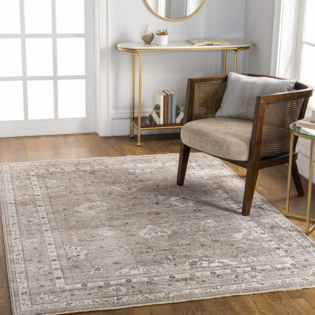 Bolitoc Traditional Design Charcoal & Ivory Rug - The Rug Decor