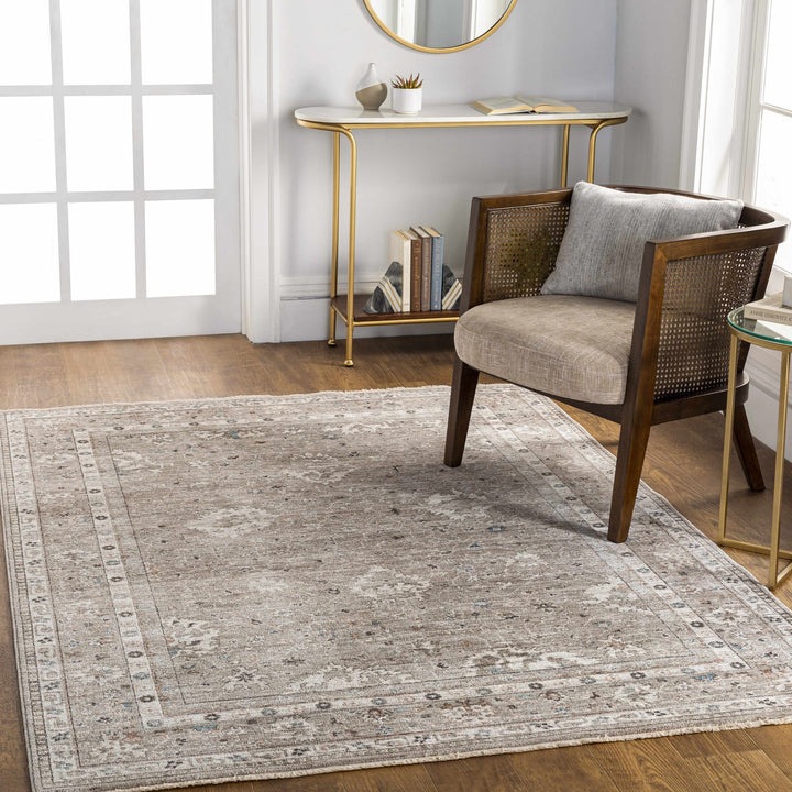Bolitoc Traditional Design Charcoal & Ivory Rug - The Rug Decor