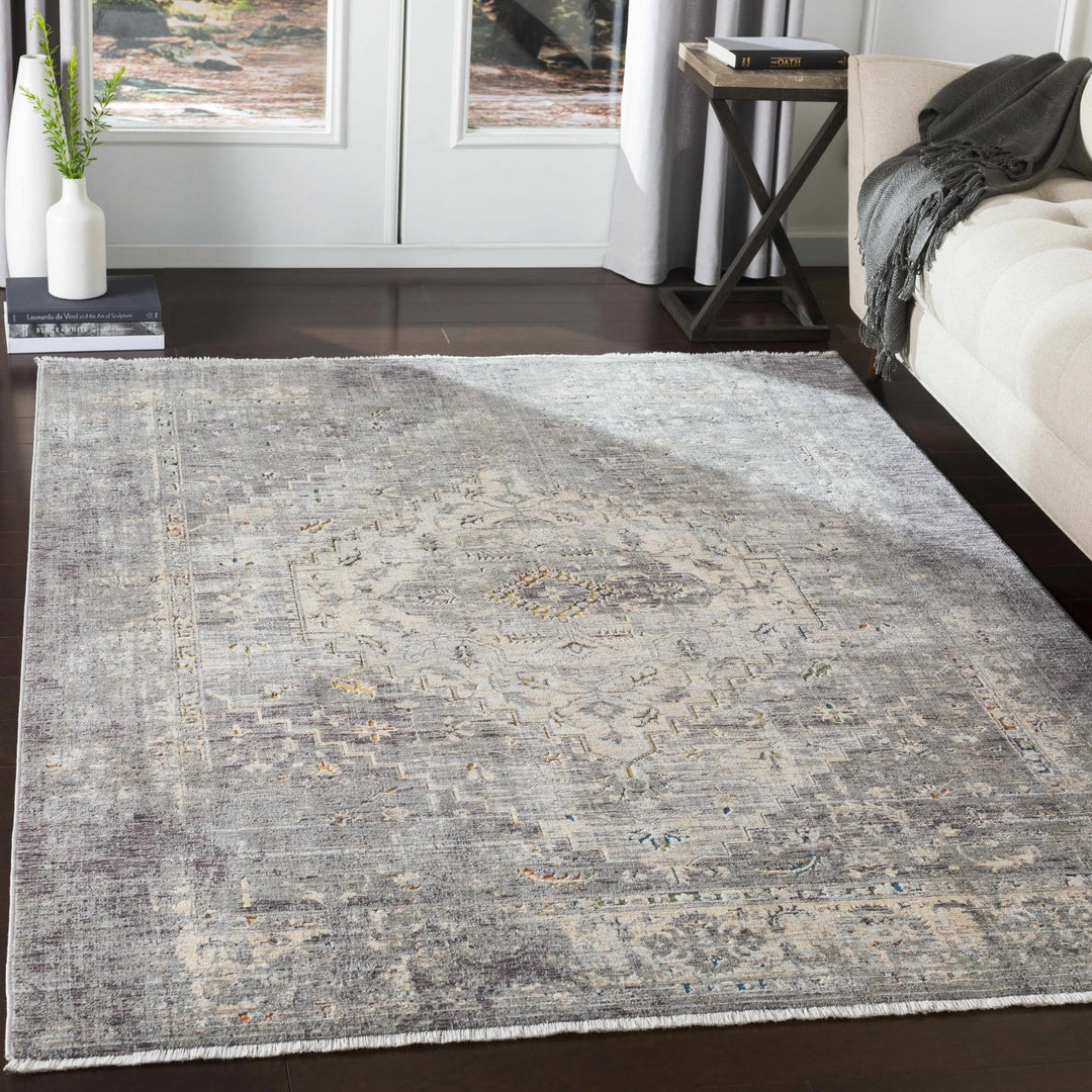 Bolivar Traditional Style Gray And Ivory Area Rug - The Rug Decor