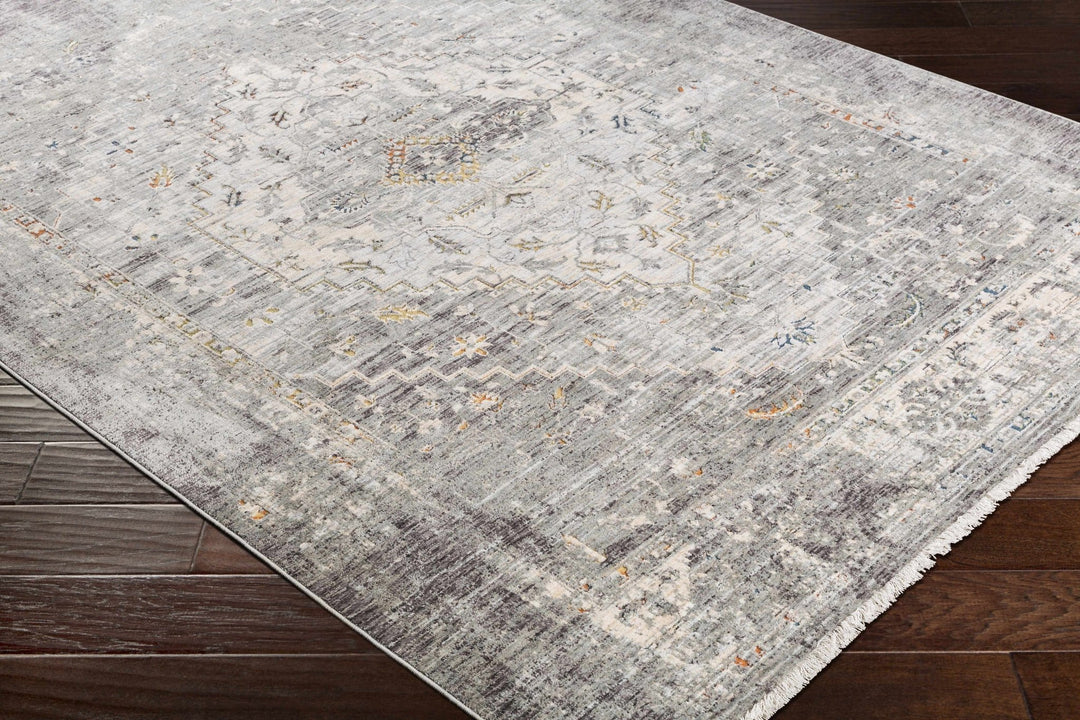 Bolivar Traditional Style Gray And Ivory Area Rug - The Rug Decor