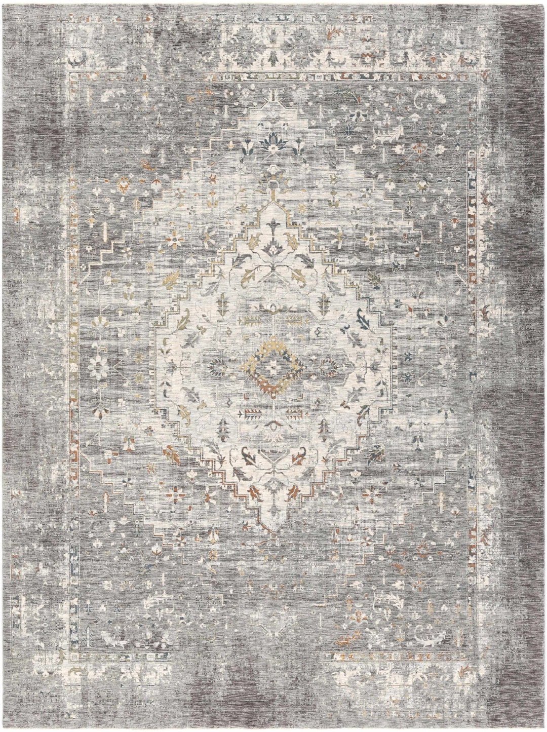 Bolivar Traditional Style Gray And Ivory Area Rug - The Rug Decor