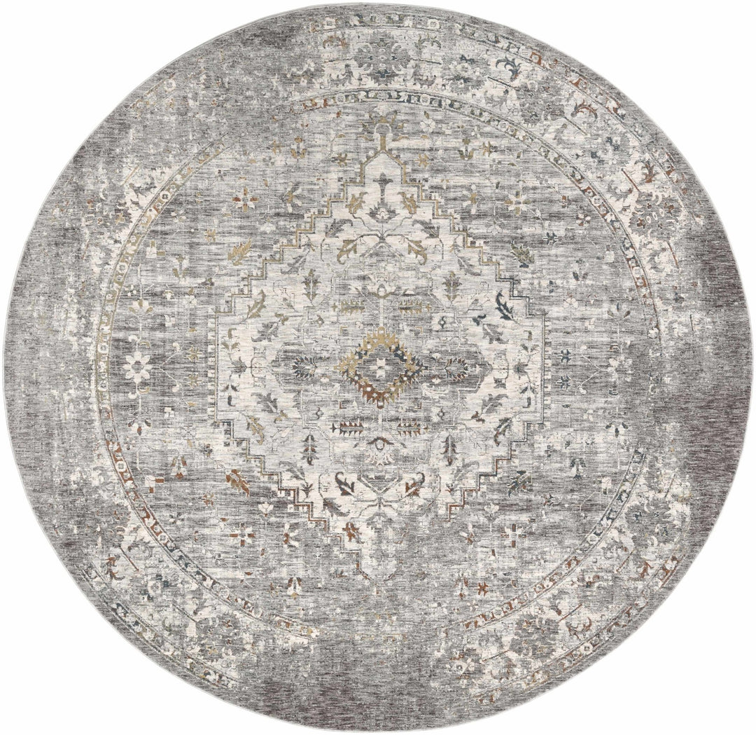 Bolivar Traditional Style Gray And Ivory Area Rug - The Rug Decor