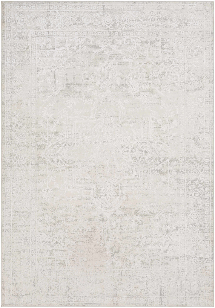 Bolsover Traditional Style Beige And Ivory Area Rug