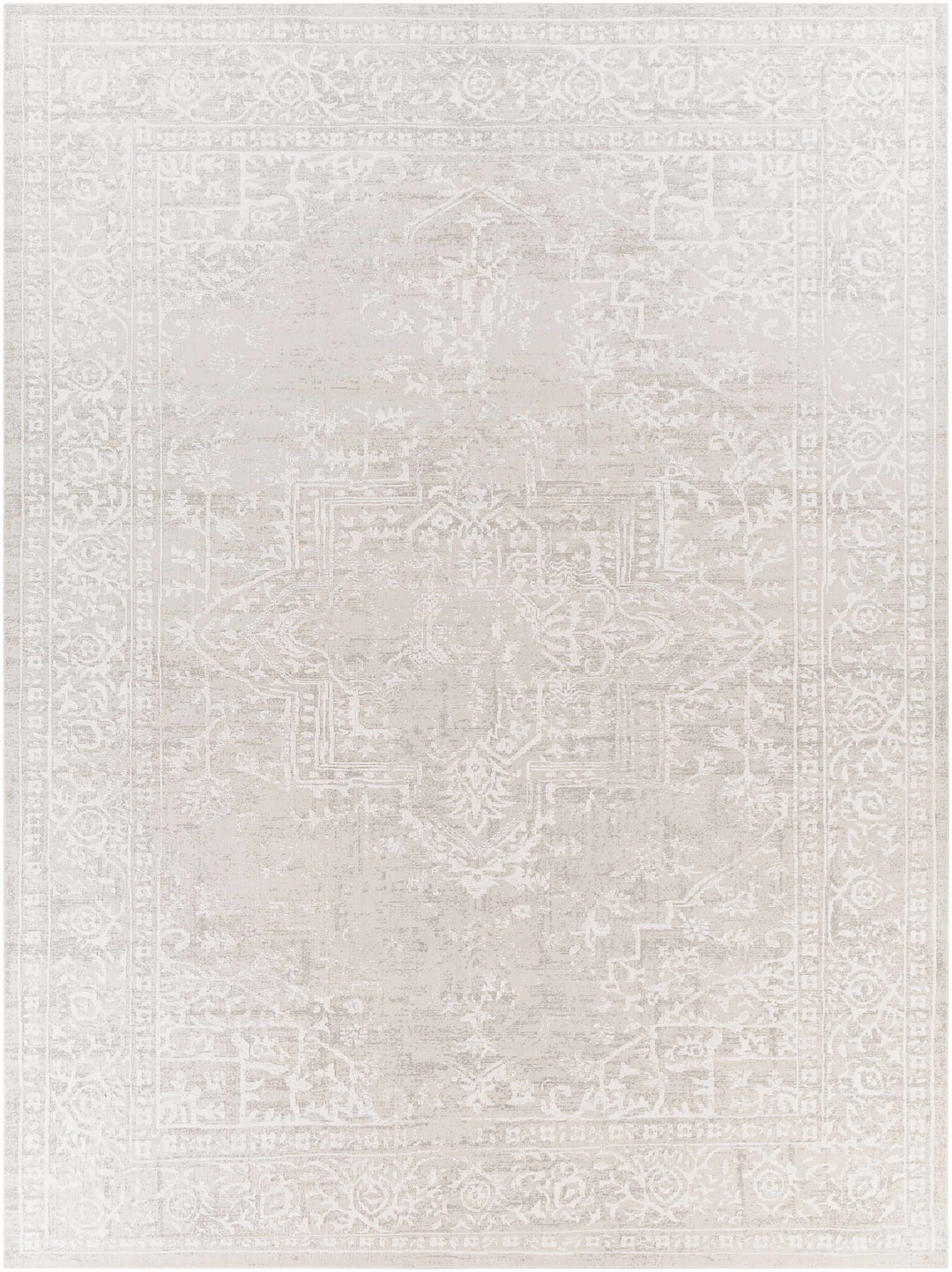 Bolsover Traditional Style Beige And Ivory Area Rug