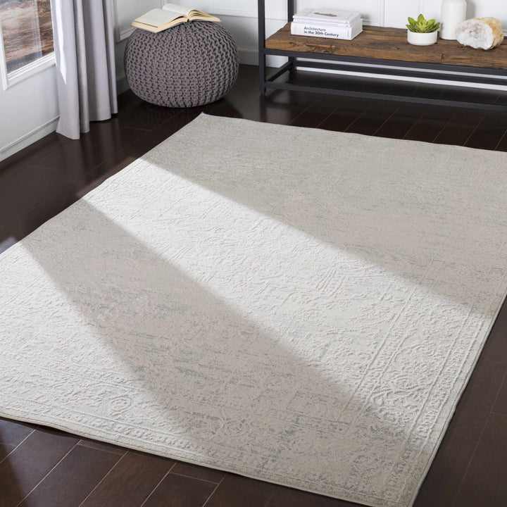 Bolsover Traditional Style Beige And Ivory Area Rug