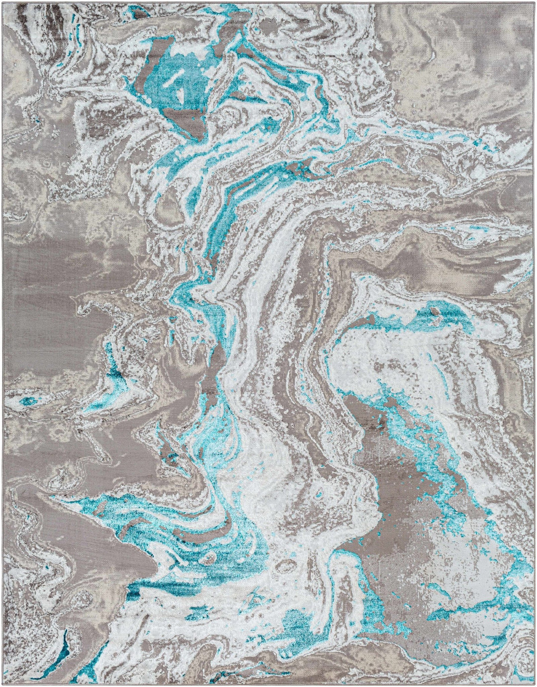 Bonville Modern Abstract Design Gray And Blue Area Rug - The Rug Decor